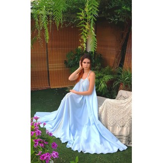 Light Blue Dress with Straps