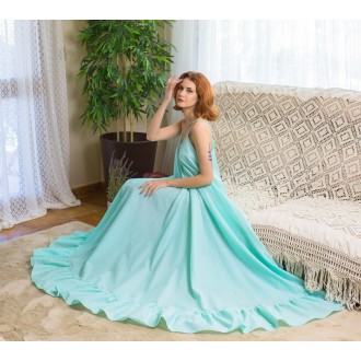 Mint Green Ruffled Sling Dress